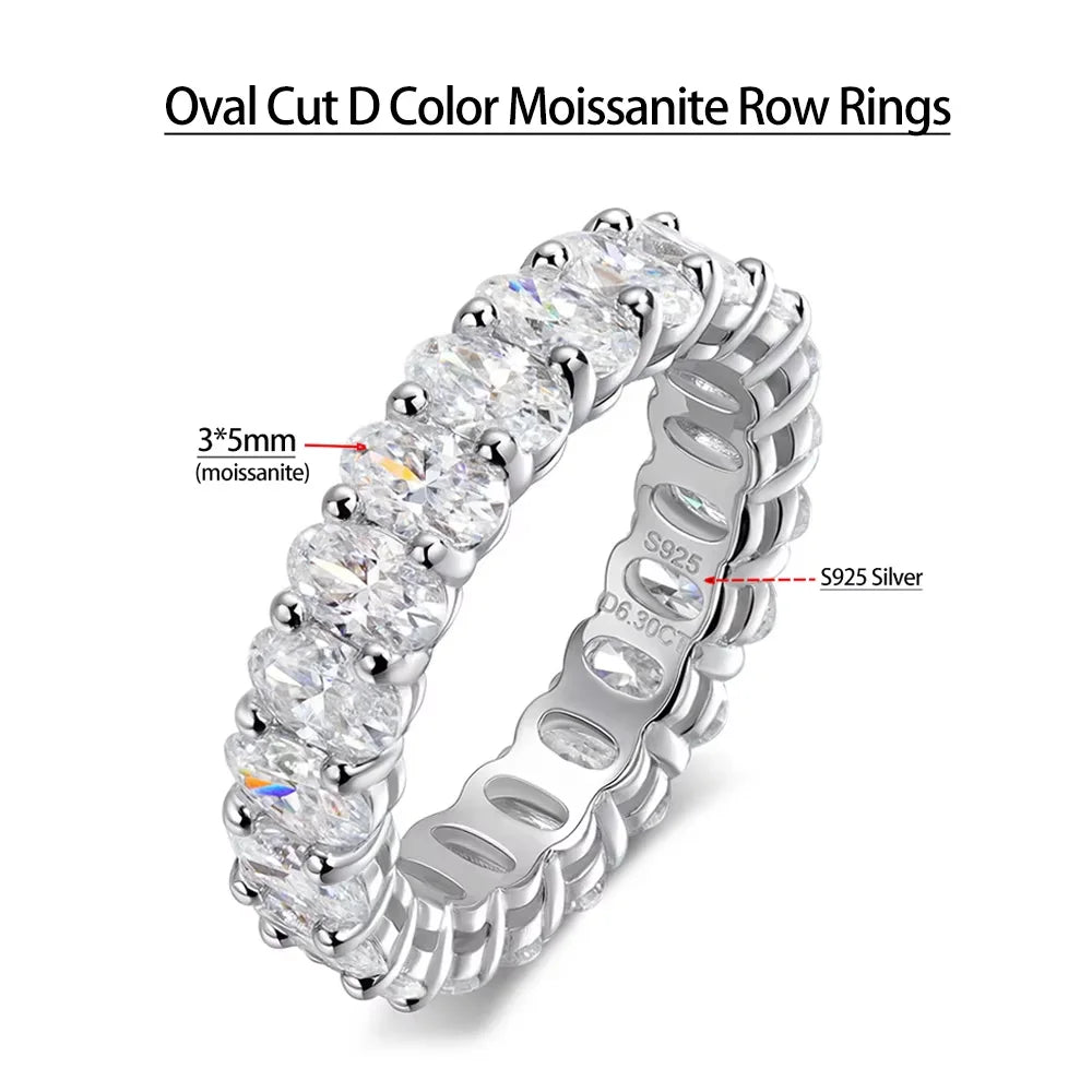 Serenity Oval Moissanite Sterling Silver Ring