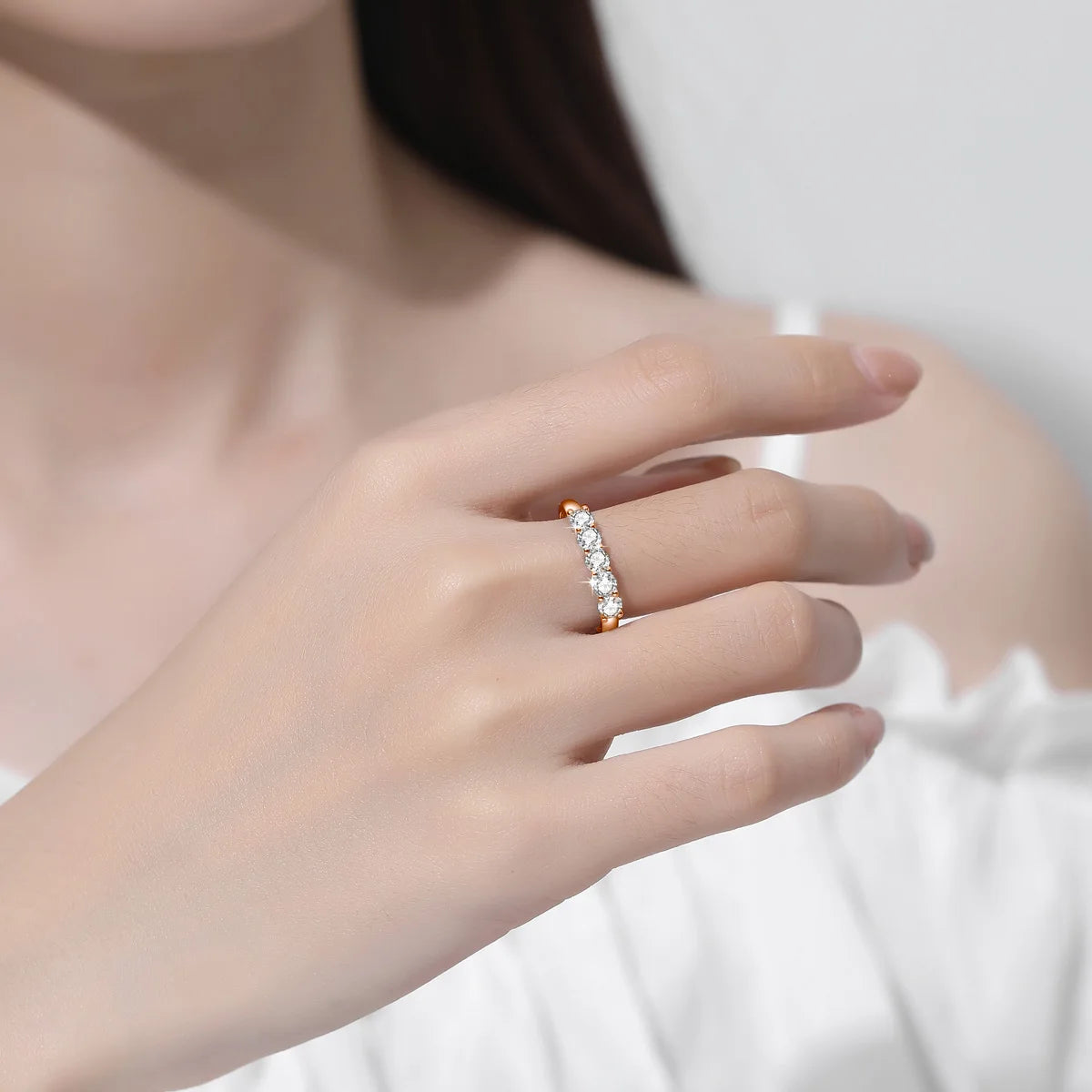 Moissanite Diamond Ring