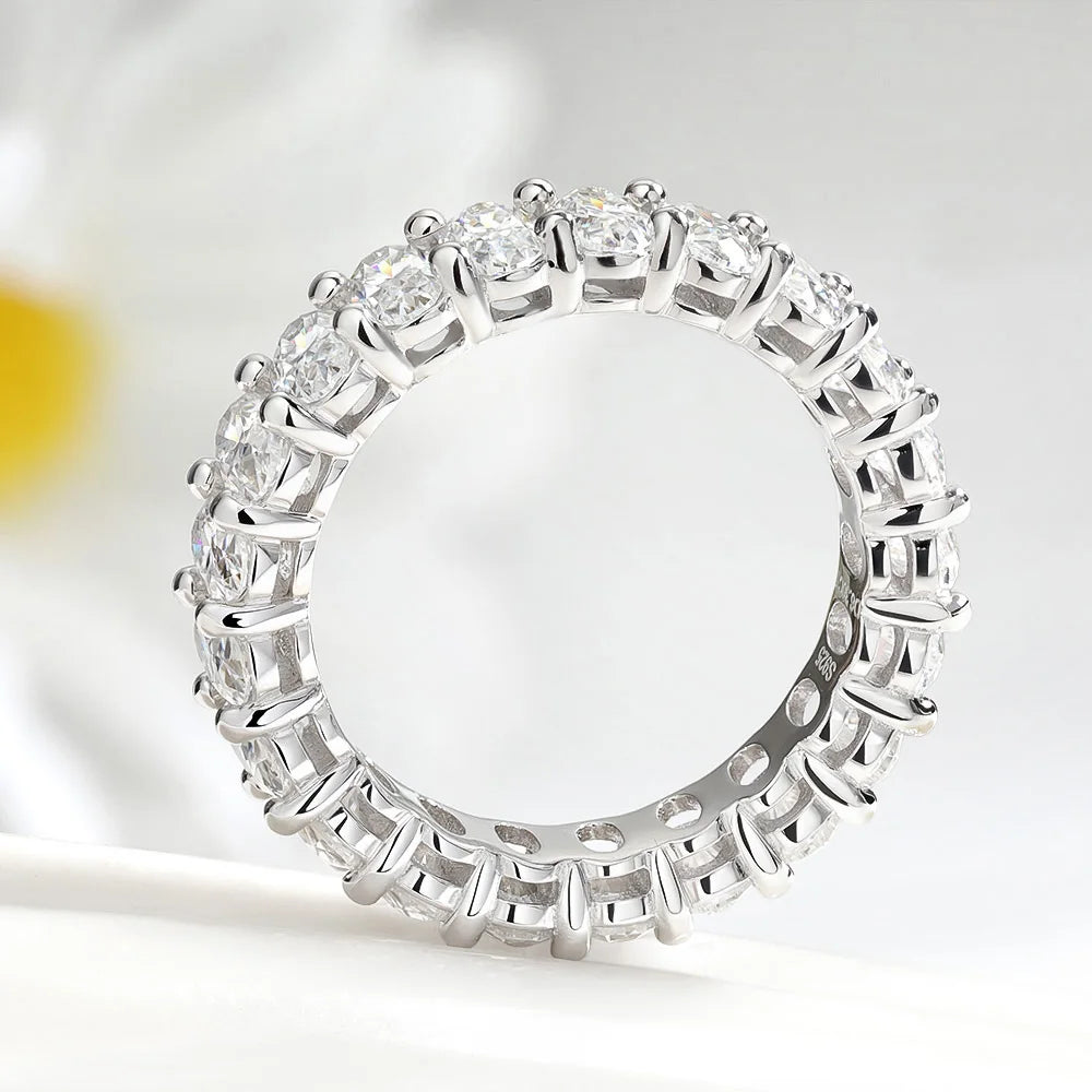 Serenity Oval Moissanite Sterling Silver Ring