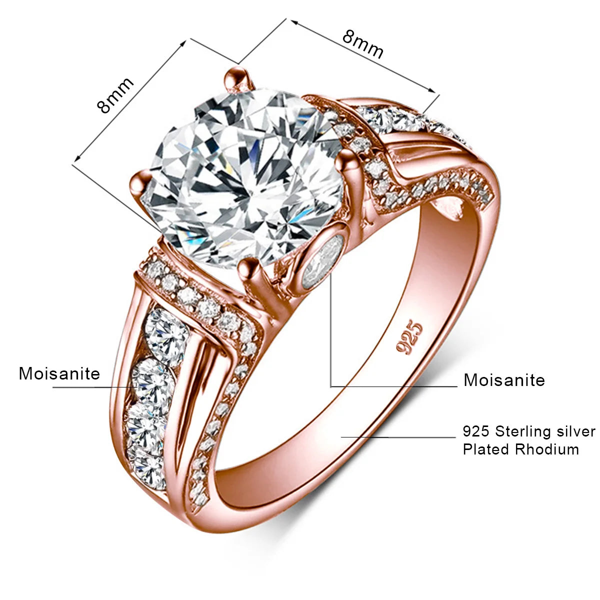 2ct Moissanite Diamond Ring