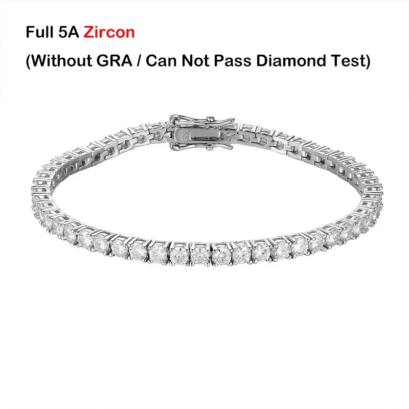 EWYA Sterling Silver Moissanite Bracelet