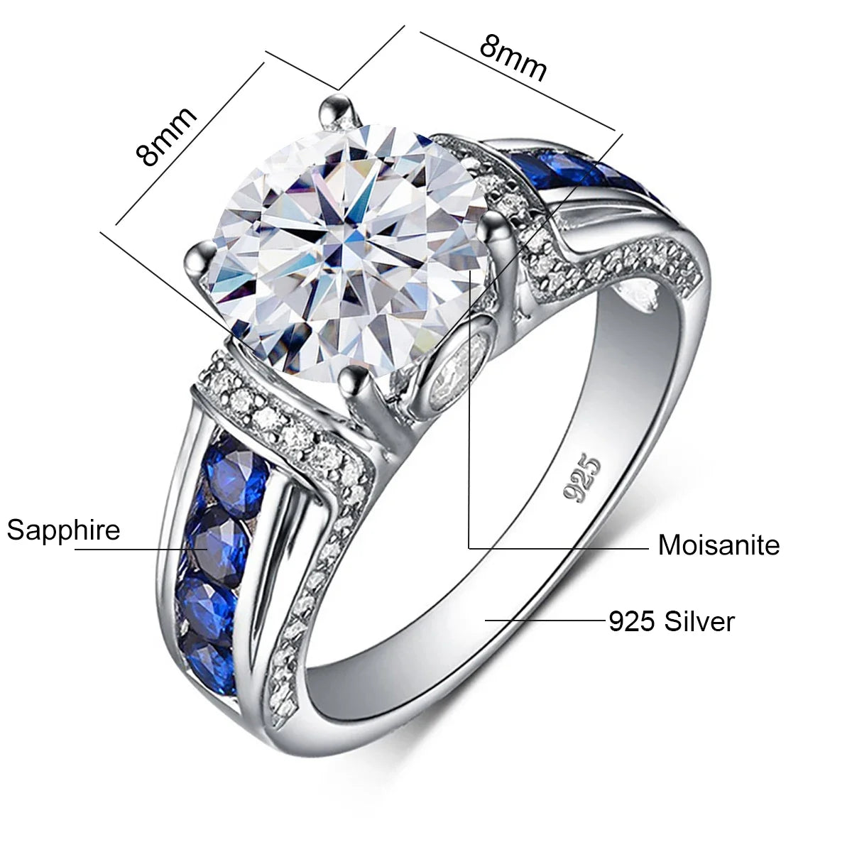 2ct Moissanite Diamond Ring
