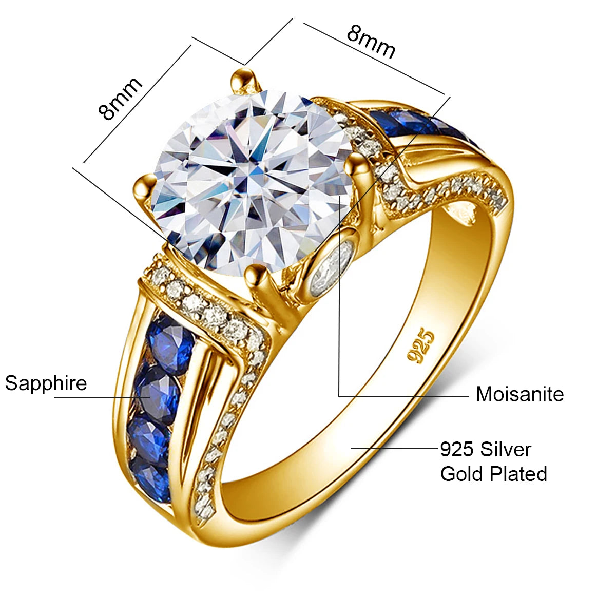 2ct Moissanite Diamond Ring