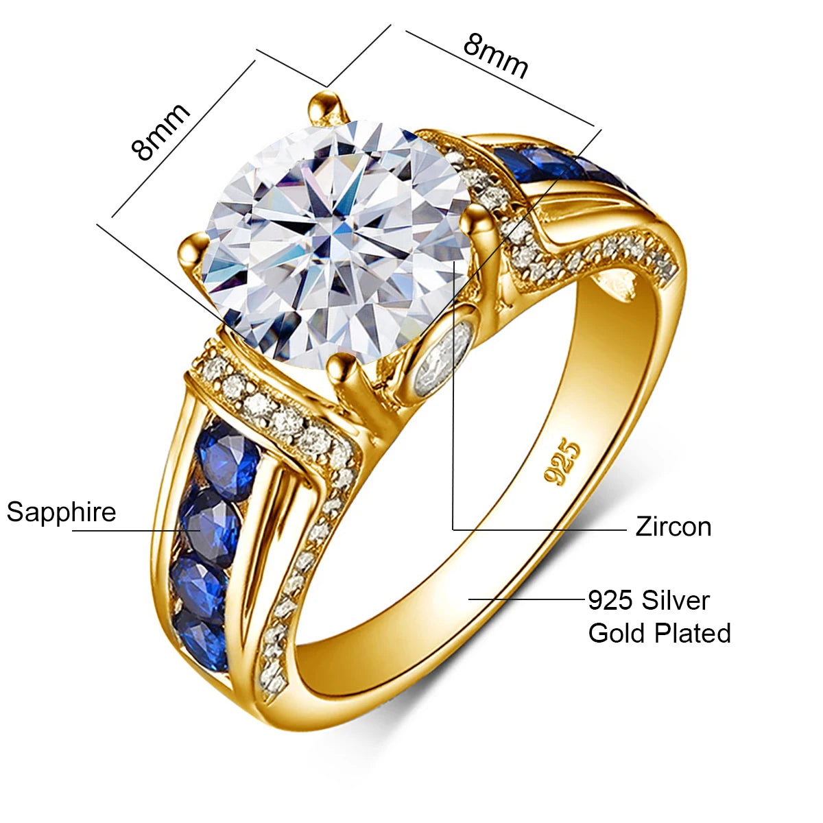 2ct Moissanite Diamond Ring